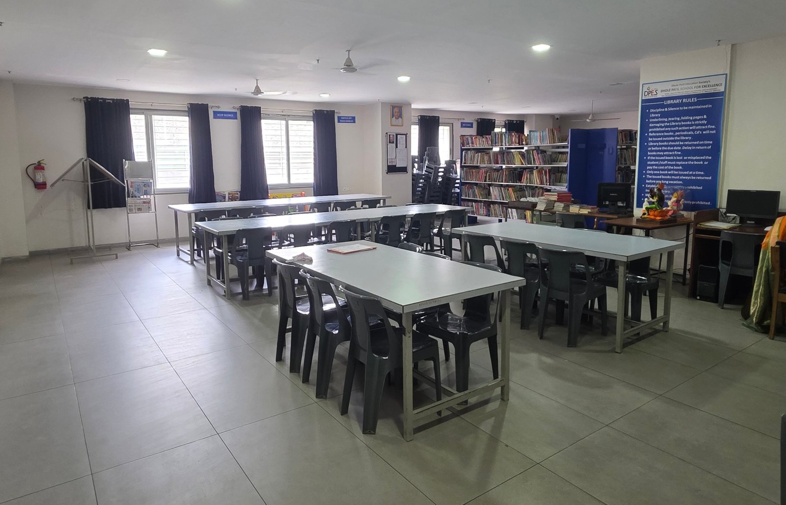 Library A serene place with a large collection of books. We conduct several reading activities in the school. Students are issued a library book every week. Achievement Certificates are given to students who read maximum books in a year.